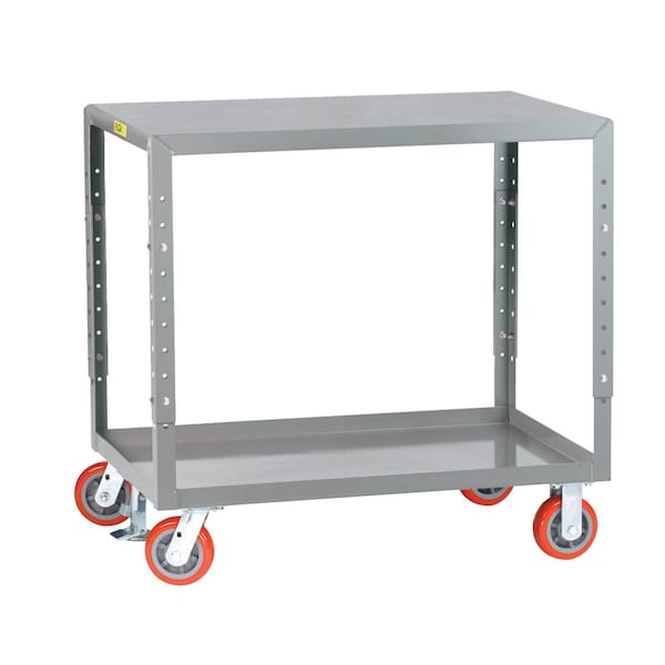 24" x 36" Shelf Size, 3600 lbs. Capacity, 2 Rigid, 2 Swivel Caster, Floor Lock, Adjustable Height